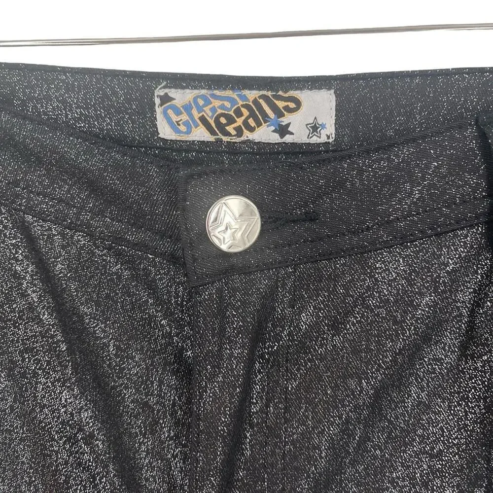 NWT Crest Metallic Studded Black Women's Bermuda Shorts size 19/20